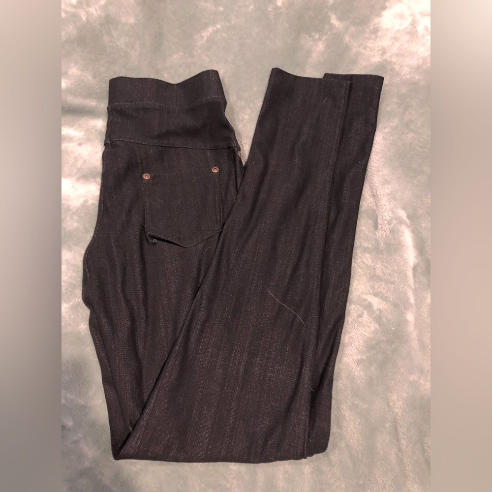 Skinny Pocket Jeggings Black One Size